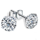 Cubic Zirconia Stud Earrings - 925 Sterling Silver
