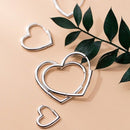 Heart-shaped hoop earrings - 925 sterling silver