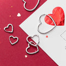 Heart-shaped hoop earrings - 925 sterling silver