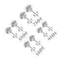 Cubic Zirconia Stud Earrings - 925 Sterling Silver