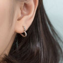 Heart-shaped hoop earrings - 925 sterling silver