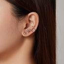 Snake Clip Earrings - 925 Sterling Silver