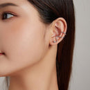 Snake Clip Earrings - 925 Sterling Silver