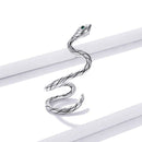 Snake Clip Earrings - 925 Sterling Silver