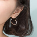 Heart-shaped hoop earrings - 925 sterling silver