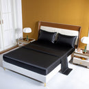 LuxPink Set - Mattress Cover + Silk Satin Sheet + Pillowcases