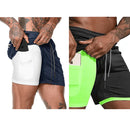 BUY 1 GET 2 - Double Layer Dry Fit Shorts with Internal Pocket