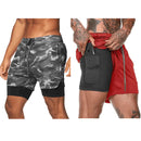 BUY 1 GET 2 - Double Layer Dry Fit Shorts with Internal Pocket